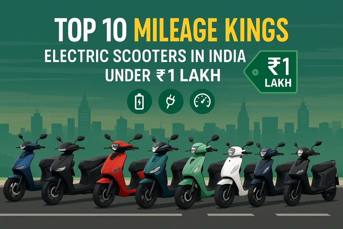 Top 10 Mileage Kings: Electric Scooters in India Under 1 Lakh (2025 Edition)