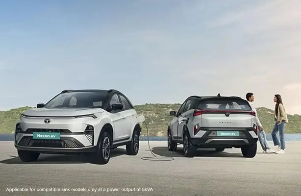 From V2V Charging to ADAS: Why Tata Nexon EV 2025 Is Best EV SUVs under 20 lakh. 3 tata nexon ev 2025 V2V charging